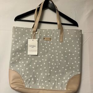 Gray Polka Dot Tote Bag